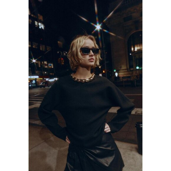 ZARA KNIT METALLIC BALL JUMPER - Picture 3 of 7